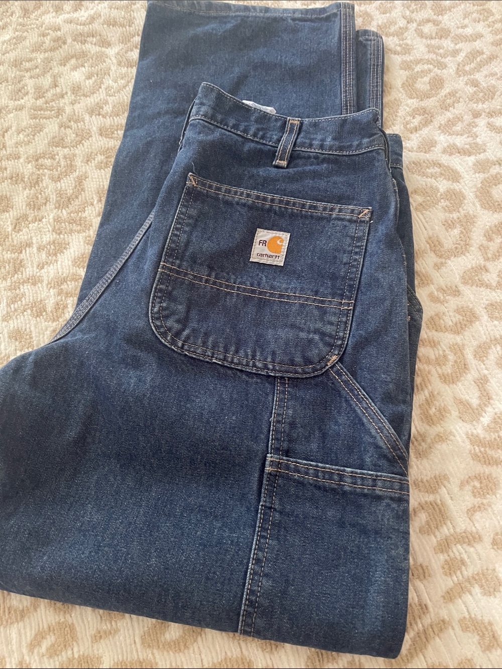 Carhartt Men’s Indigo Work Jeans with Utility Pocket